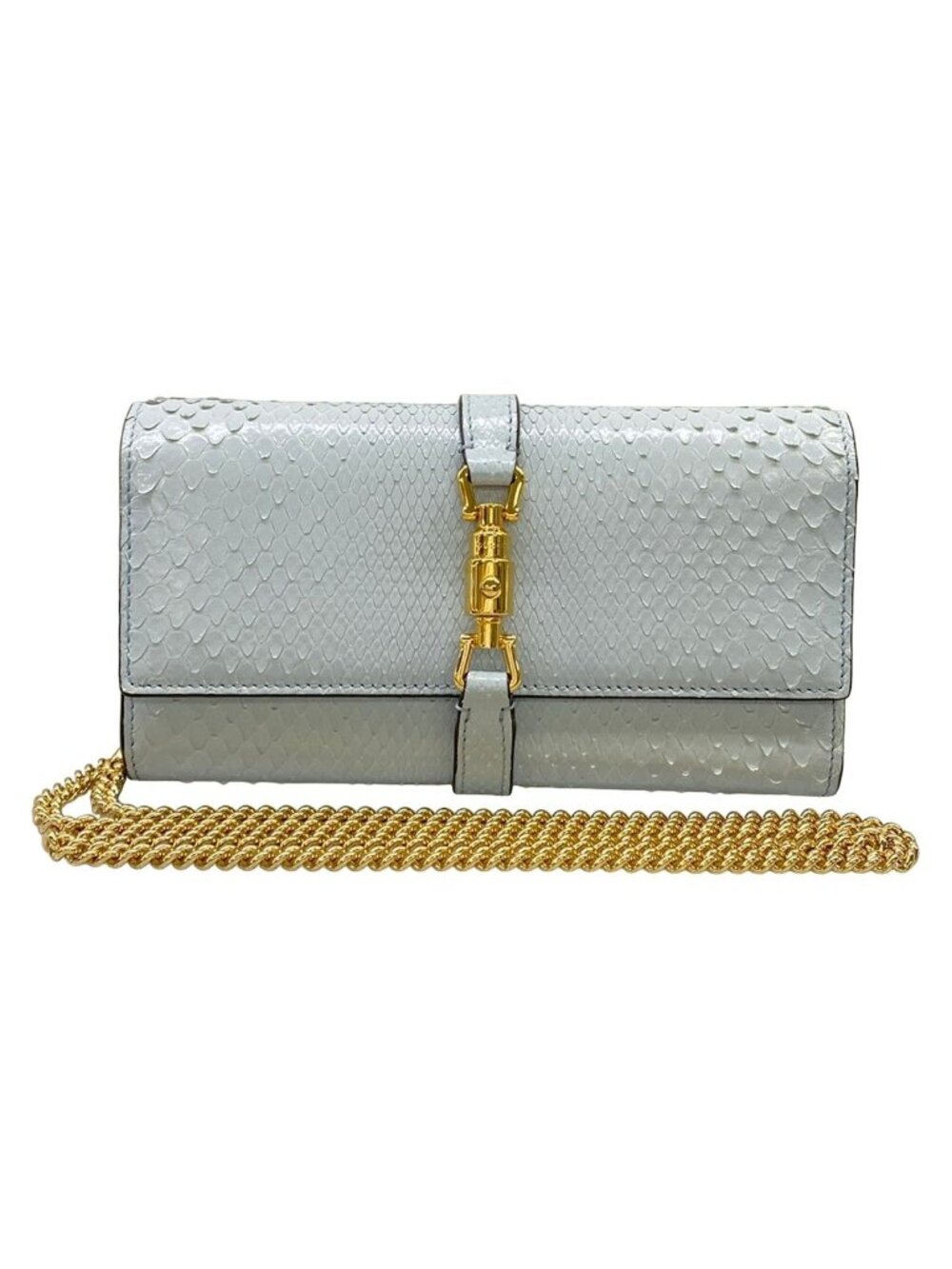 Gucci Wallet Jackie 1961 Light Blue Chain Shoulder Bag